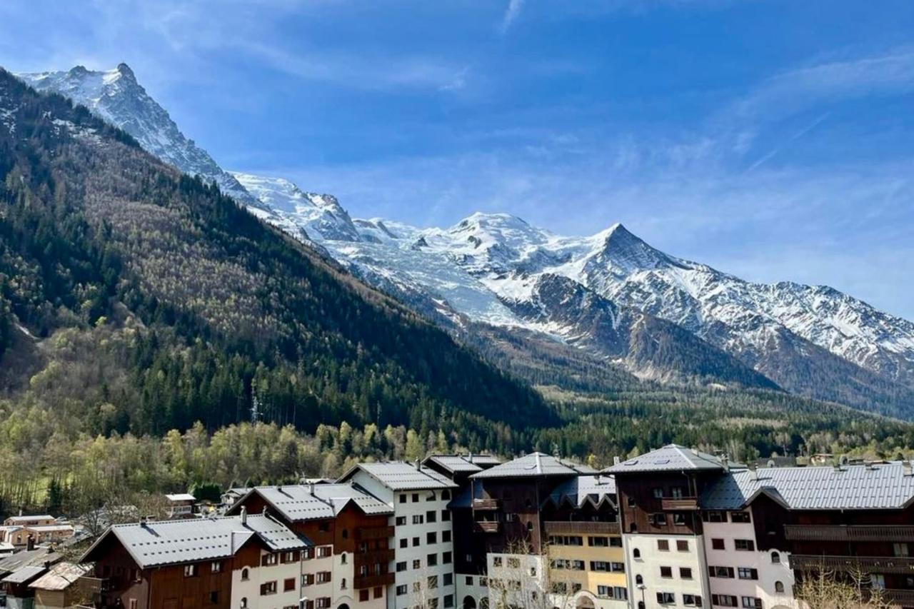 Confortable appt de 55 m avec BALCON-VUE Chamonix Extérieur photo